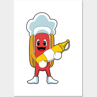 Hotdog with Mustard Posters and Art